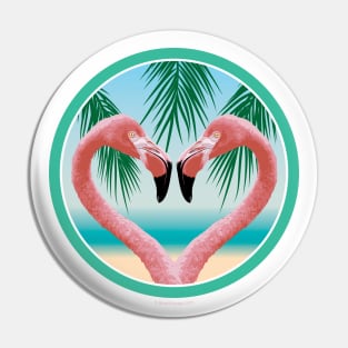 Flamingo Love (Tropical Valentine) Pin