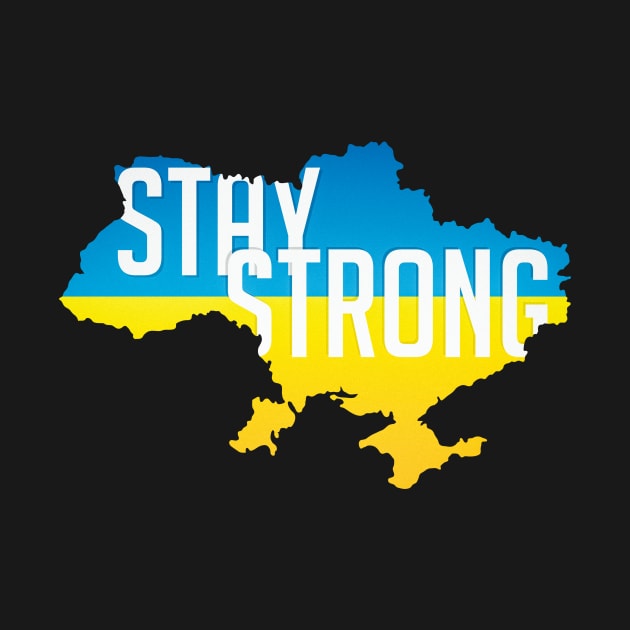 Ukraine map Stay Strong by Polikarp308