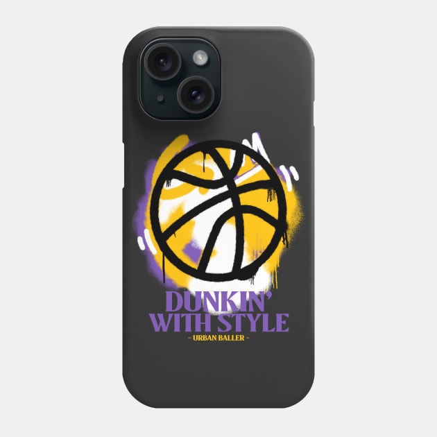 Dunkin' with style graffiti basketball ball Phone Case by Rdxart
