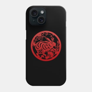 Chinese Zodiac Rabbit in Red Phone Case