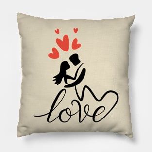 two couple loving each other valentines day Pillow