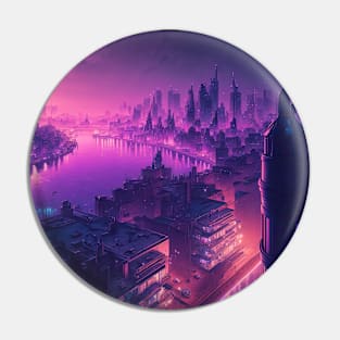 Cyberpunk Amsterdam River Pin