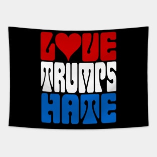 LOVE TRUMPS HATE RETRO IMPEACH TRUMP ANTI-TRUMP Tapestry