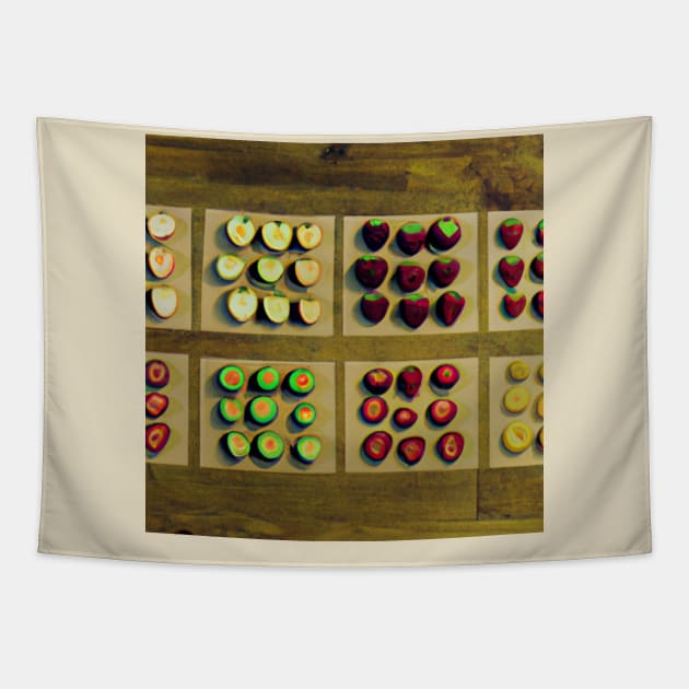 the size chart vegetable Tapestry by tearbytea