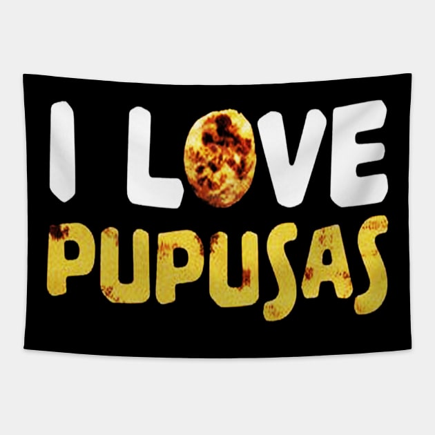 I Love Pupusas Tapestry by mariebellamanda