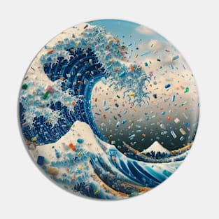 Great Wave off Plastic Pin