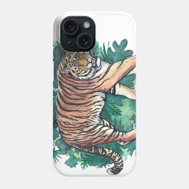 Jungle Cat Phone Case by GnarlyBones