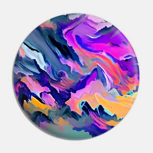 Mount Vaporwave - Abstract Art Pin