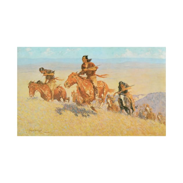 The Buffalo Runners, Big Horn Basin by Frederick Remington by MasterpieceCafe