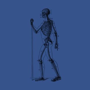 Side View Skeletal Diagram - Vintage Anatomy T-Shirt