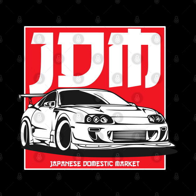 Supra 2JZ JDM Badge Tuning 90s Car by Automotive Apparel & Accessoires