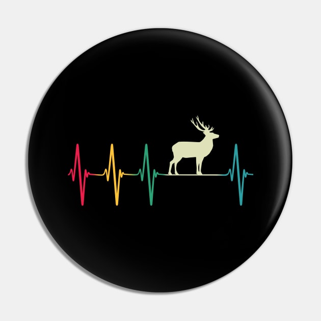 Deer Hunting Heartbeat EKG Pin by Eyes4