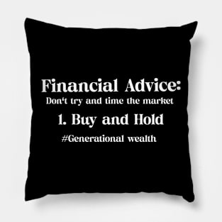 Buy and Hold Investor Pillow