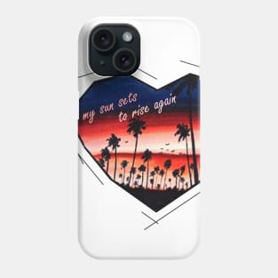 sunset tattoo Phone Case