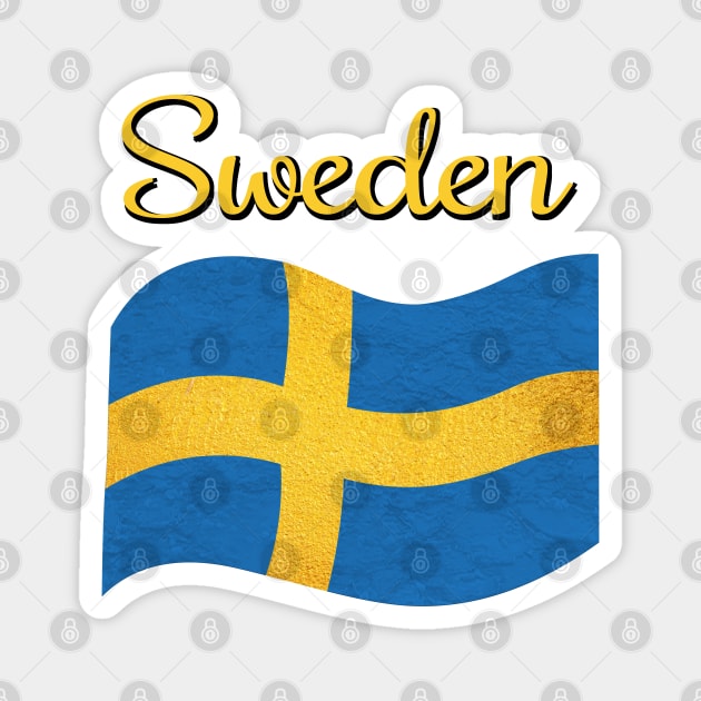 The flag of Sweden Sverige Magnet by Purrfect