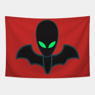 Alien Bat Halloween T shirt Tapestry