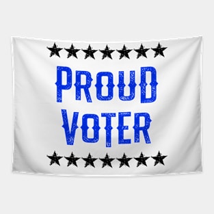Proud voter. Vote wisely. Registered voter. Voting by mail. Let American people vote. Defend, protect voters rights. Stop, end voter suppression. Election 2020. Voting matters Tapestry
