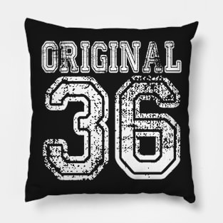 Original 36 2036 1936 T-shirt Birthday Gift Age Year Old Boy Girl Cute Funny Man Woman Jersey Style Pillow