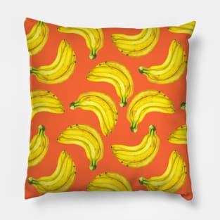 Bananas watercolor Pillow