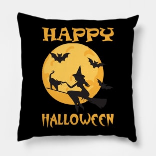 Happy Halloween Witch Pillow