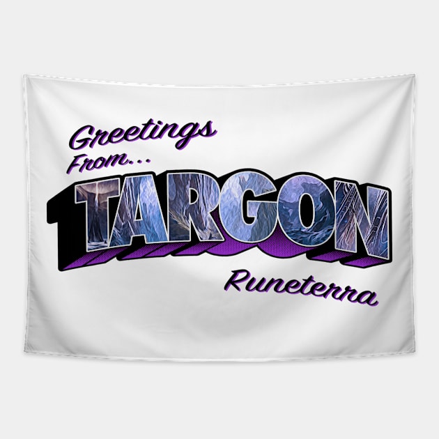 Greetings from Targon vintage Tapestry by Scrapyardigan