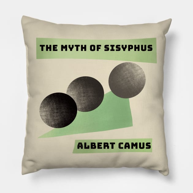 the myth of sisyphus Pillow by unexaminedlife