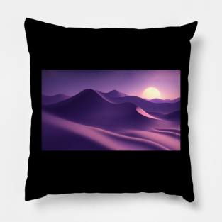 Beautiful scenery of landscapes from Sand dune with the sun Pillow