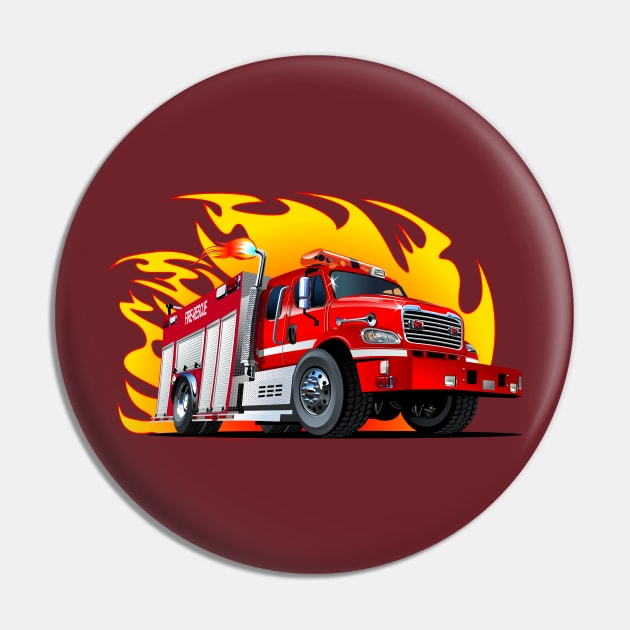 Cartoon firetruck Pin by Mechanik