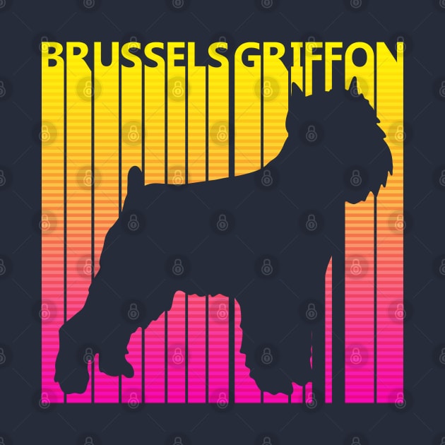 Funny Brussels Griffon Dog Retro 1980s Gift by GWENT