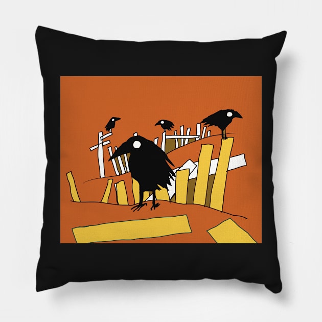 Late afternoon crowing Pillow by Nigh-designs