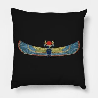 Winged scarab Egyptian god Khnum Pillow