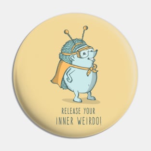 Inner Weirdo Hedgehog Pin