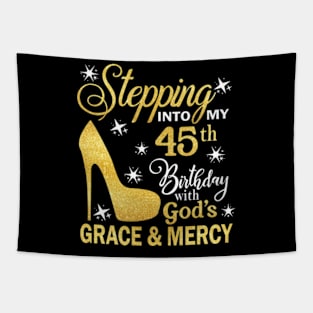 Stepping Into My 45th Birthday With God's Grace & Mercy Bday Tapestry