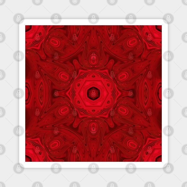 Bold red sacred kaleidoscope Magnet by hereswendy