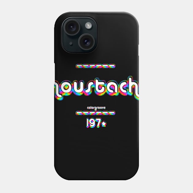 Moustache 1970 ColorGroove Retro-Rainbow-Tube nostalgia (wf) Phone Case by Blackout Design