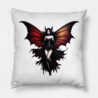 Goth Fairy In Flight Pillow