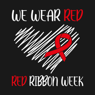 Red Ribbon Week Awareness Red Ribbon T-Shirt