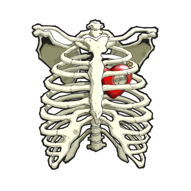 A Clockwork Heart Ribcage by grosvenordesign