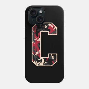 Initial Capital Letter C Camo Alphabet Gift Women Men Phone Case