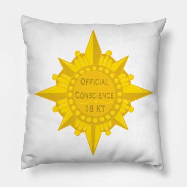 Always Let Your Conscience Be Your Guide Pillow by MagicalMouseDesign