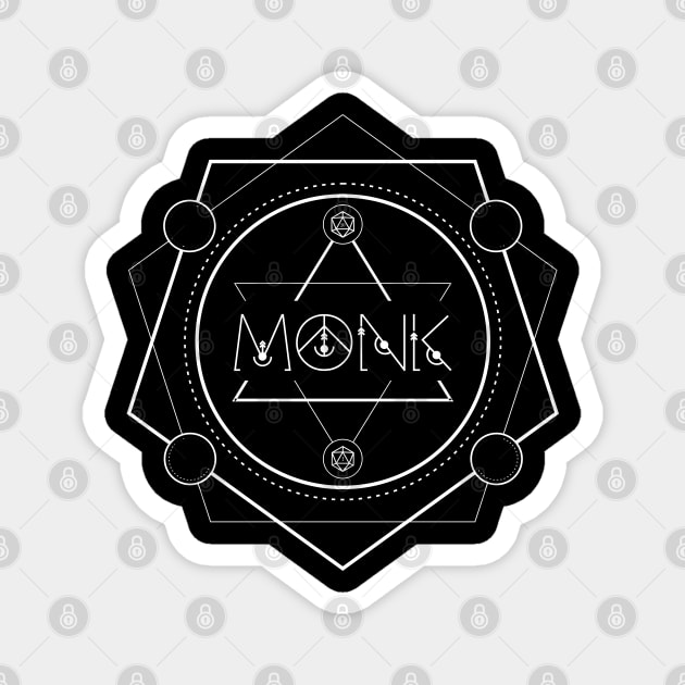 Monk Character Class TRPG Tabletop RPG Gaming Addict Magnet by dungeonarmory