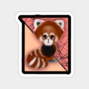 Cute red panda Magnet