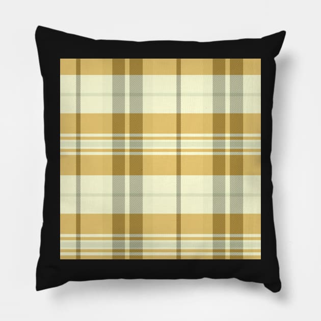 Spring Aesthetic Arable 2 Hand Drawn Textured Plaid Pattern Pillow by GenAumonier