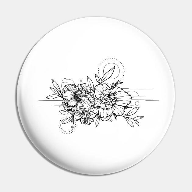 Floral Landscape Pin by P7 illustrations 