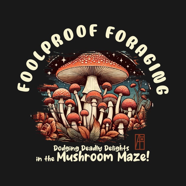 MUSHROOMS - Foolproof Foraging: Dodging Deadly Delights in the Mushroom Maze! - Toadstool - Mushroom Forager by ArtProjectShop