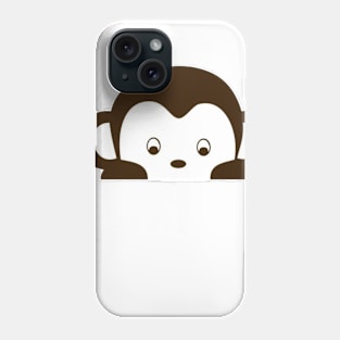 peeking primal monkey Phone Case