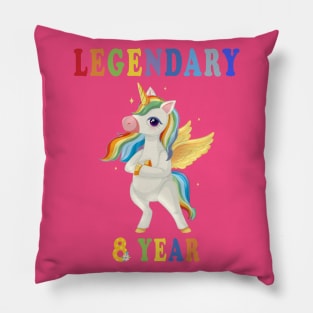 8th birthday unicorn Pillow