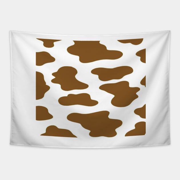 Brown cow Tapestry by artforrart