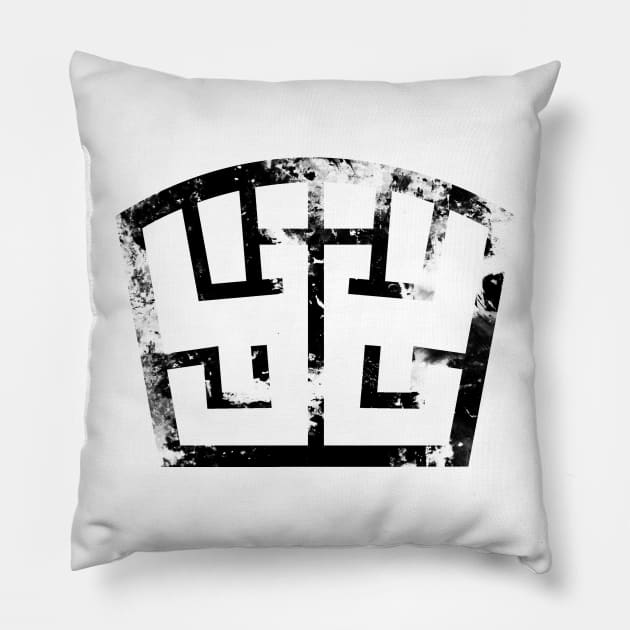 SOLDIER symbol black grunge Pillow by DRKNT