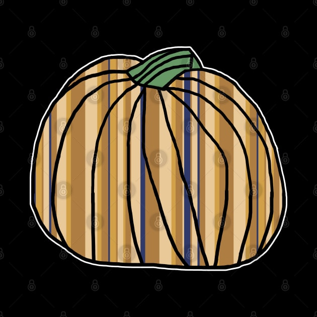 Halloween Horror Pumpkin Stone Stripes by ellenhenryart